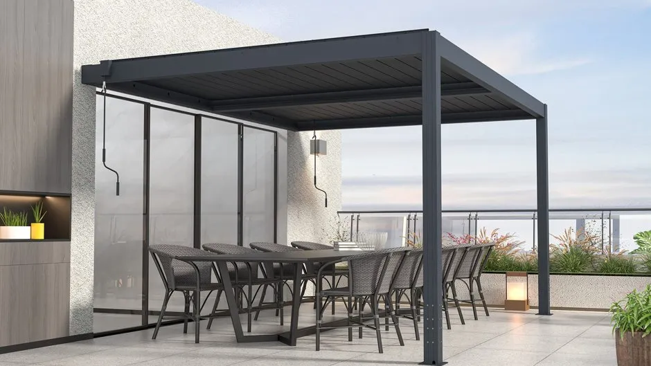 Illustration : Pergola bioclimatique 4x3 : prix et modèles comparés